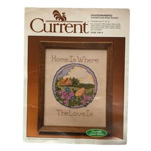 Vintage Current Housewarming Counted Cross Stitch Sampler 8" X 10"